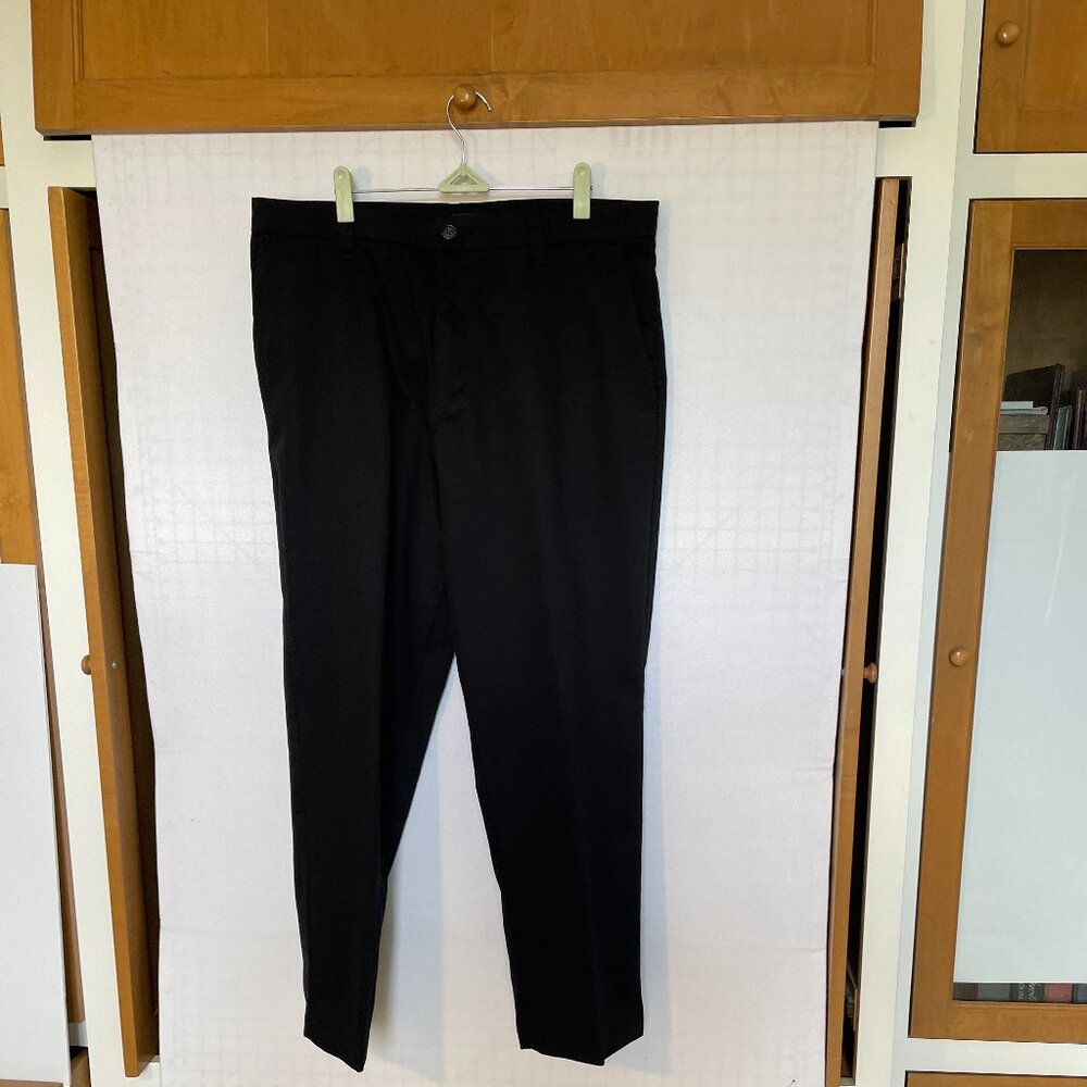 Cherokee Men Flat Front  Straight Leg Dress/Casual Pants Black Size 36x 30